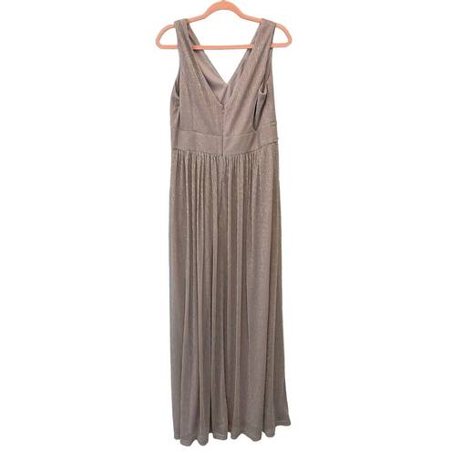 Oleg Cassini  Glitter Knit Tank A-Line Formal Bridesmaid Mother Of The Bride Gown