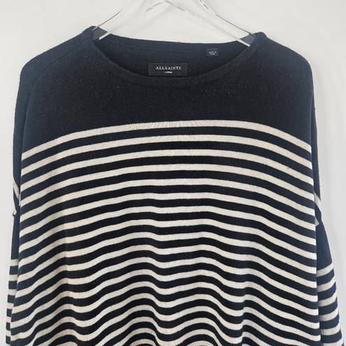 ALLSAINTS  Alzette Crew Sweater Size Large Oversized Fit Striped