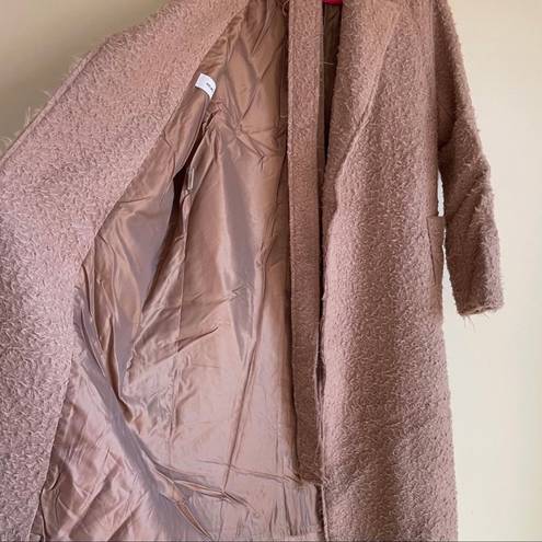 Helmut Lang Shaggy Alpaca and Virgin-Wool Blend Coat size XS extra small