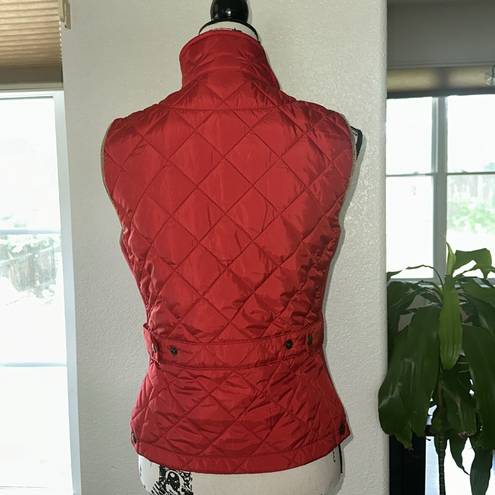 Polo  Ralph Lauren Red Quilted Equestrian Vest