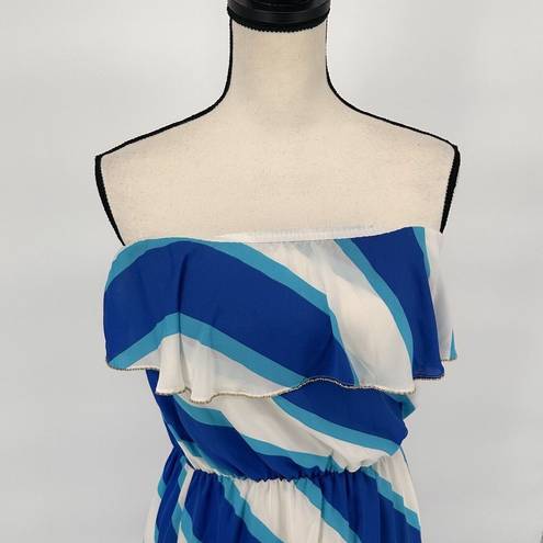 Lilly Pulitzer  Caldwell Sail Stripe Colorblock High Low Maxi Dress $278 Resort