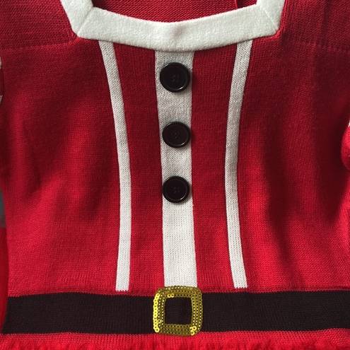 ma*rs 1775 Women’s Santa Baby  Claus Ugly Sweater Knit Dress Size Medium Vintage