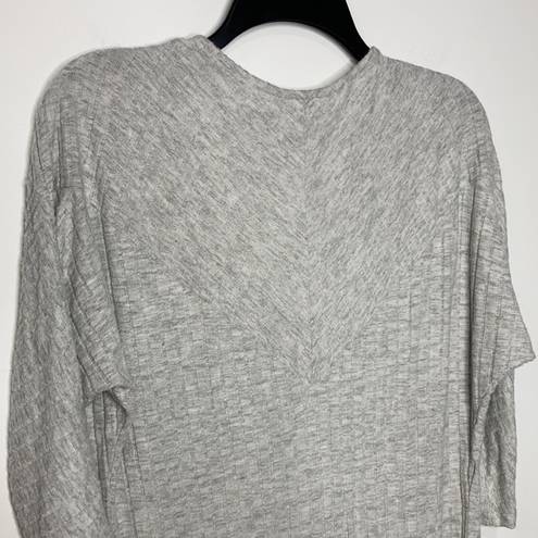 BKE  by the buckle gray ribbed open cardigan size small