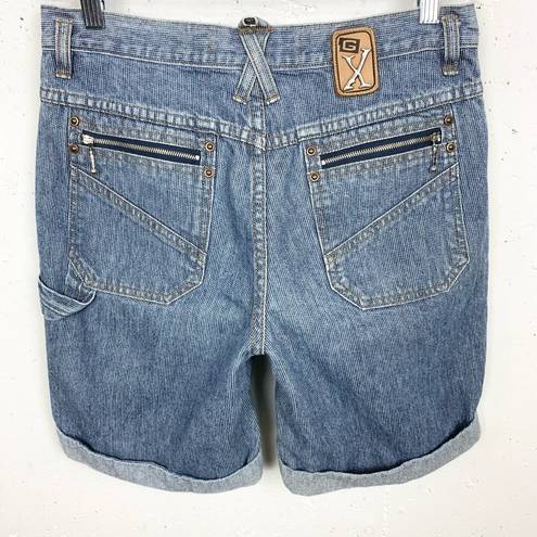 Bermuda Vintage Womens GX Know Who You Are  Jean Shorts Blue Medium Wash Size 30