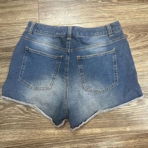 Krass&co Bullhead Shorts Womens 6 Denim  Distressed Mom Medium Wash Jeans Casual Summer