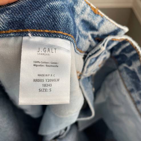 J. Galt  Brandy Melville Raw Hem Straight Jeans in Light Wash