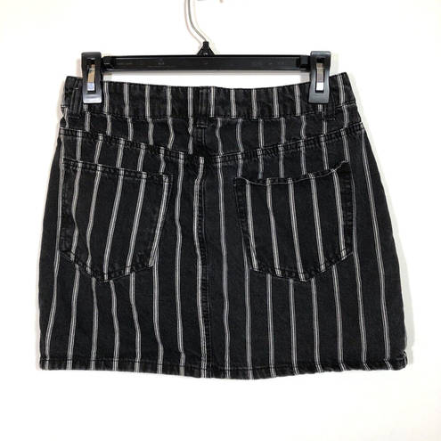 Vanilla Star Jeans Black and White Denim Striped Mini Skirt 27 Juniors 5 Western Jeans Vanilla Star