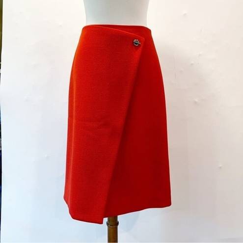 Hugo Boss  Wool Mix Asymmetric Faux Wrap Skirt Size 4