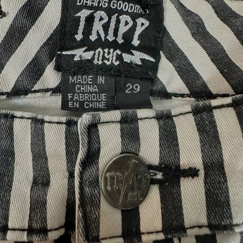 Tripp NYC Vintage Y2K 90s  Striped Skull Rivet Distressed Jeans Pants Women’s 29