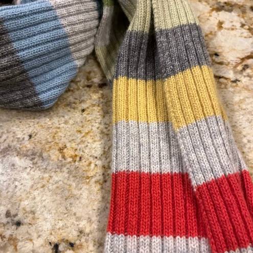 Etcetera Mindy Scarf Angora Lambswool Nylon Viscose Cashmere Cozy Striped New