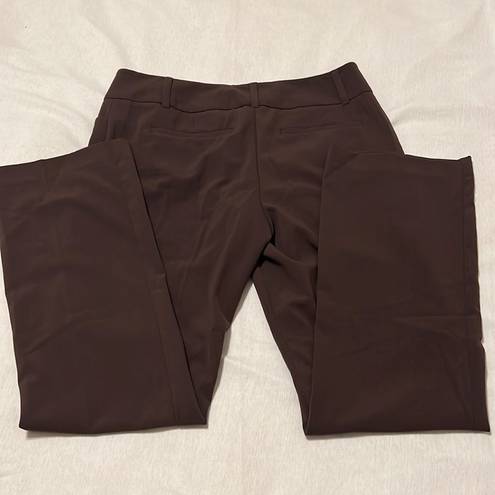 Krass&co NWOT NY& sz 12 average brown stretchy zip front pants