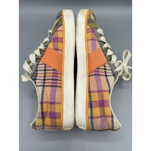 Polo  Ralph Lauren Plaid Multicolor Sneakers Madras "Gillian" 7 B