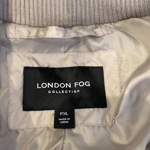 London Fog  Collection Parka Hooded Zipper Snaps Puffer Jacket Down Sz PXL