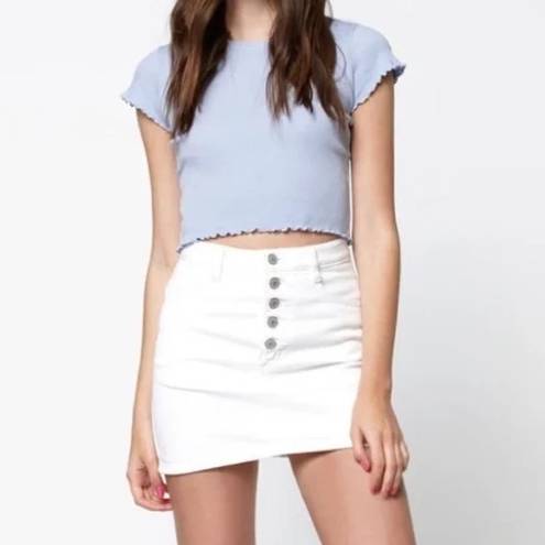 Brandy Melville White Denim Mini Skirt