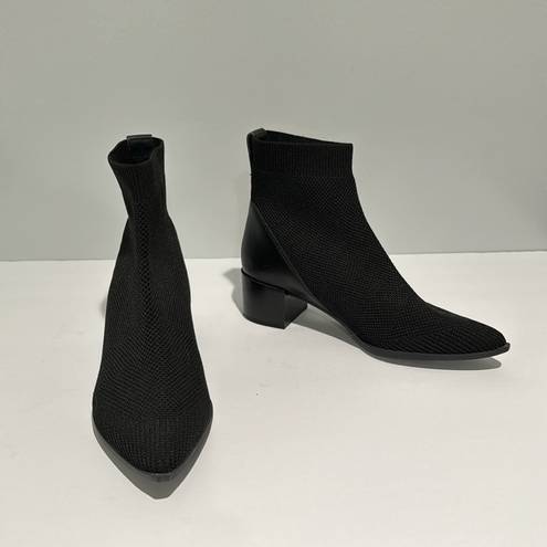 Everlane  Knit Leather Trim Glove Booties Black Size 5.5 stretchable