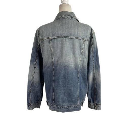 Rails  Knox Denim Trucker Jacket Women Size Large Vintage Wash Distressed Cotton