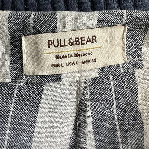 Pull & Bear Pinstripped Blue & White Skort