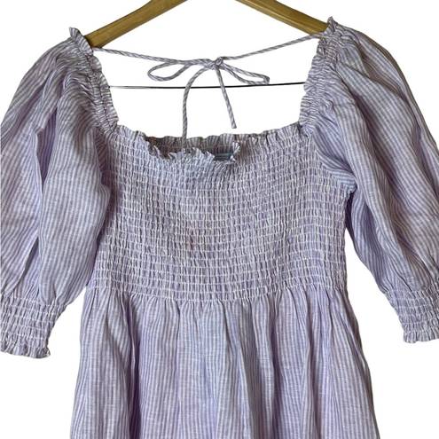 Hill House Home Athena Nap Dress Lilac Stripe Size Small
NWT