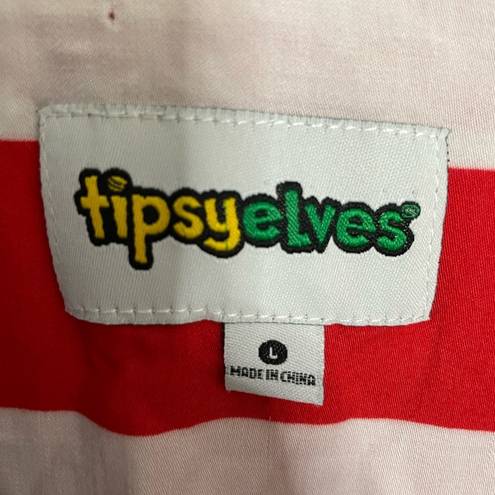 Tipsy Elves  Americana American Flag Printed Button Down Large