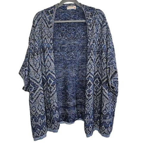 Ruff Hewn  Open Front Poncho Dolman Sleeves Womens Size L‎ Western Aztec Print