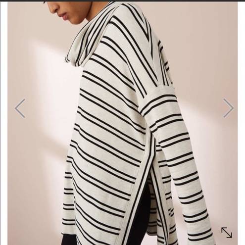 Lou & grey  Black and White Stripe Cowl Neck Sweater