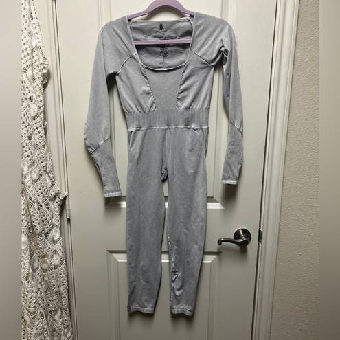 Free People Movement Fp Movement Good Karma Long Sleeve Onesie in “ Ice Grey” M/L