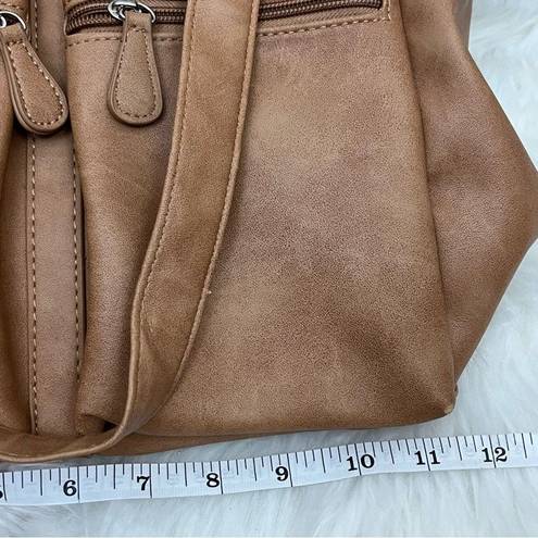 MultiSac  Vegan Leather Tote/ Shoulder Bag Camel Tan