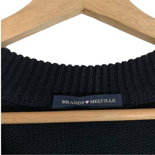 Brandy Melville  Knit Sleeveless Sweater Vest Navy Size Small