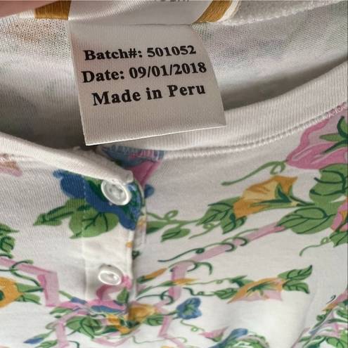 Krass&co The Beaufort Bonnet  floral long sleeve pajama shirt Size XS