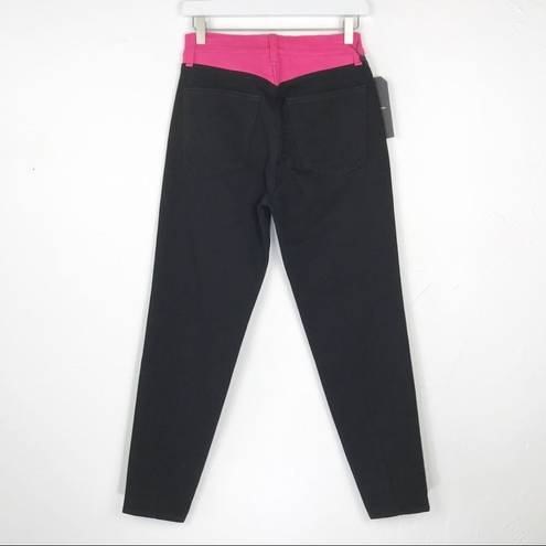 Rag and Bone  Black & Pink Ash Mom Jeans 25 NWT