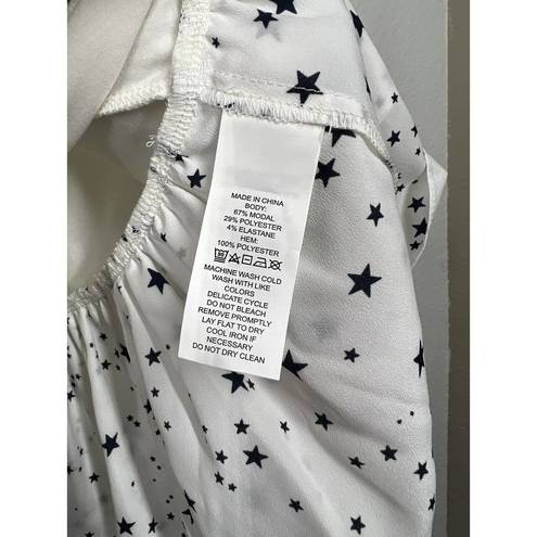 Kate Spade  Broome Street XL Peplum Top Star Print Jersey Chiffon