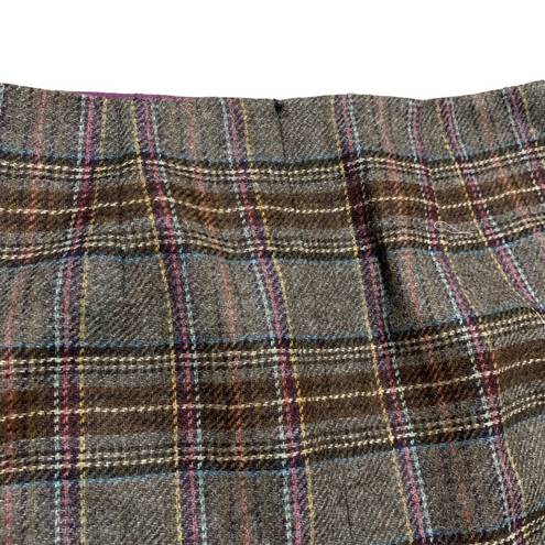 The Moon WOMEN'S Boden British Tweed by brown gray plaid skirt