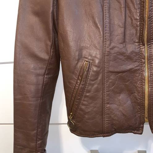 Brooks  leather sportswear inc brown leather jacket