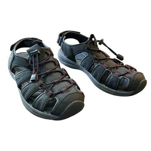 Khombu  Comfort Ashley Grayish/Black Strappy Sandal Size 8M