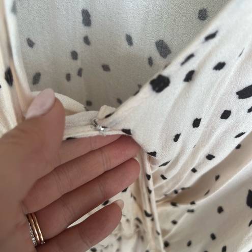 Lush Clothing Lush White w/ Black Polka Dot Wrap Dress