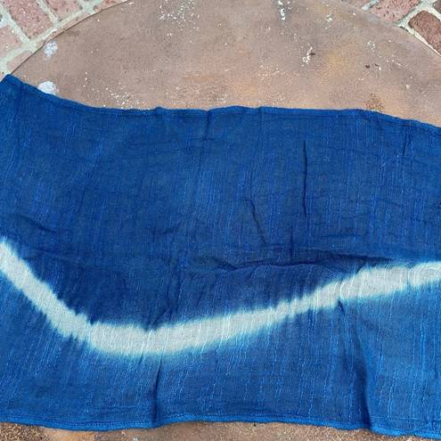 Free People Blue boho tie dye scarf