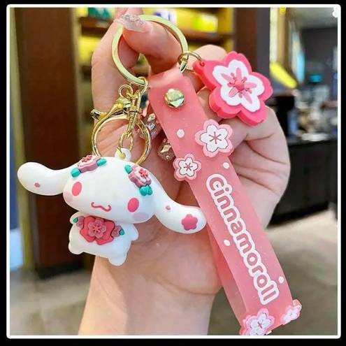 Sanrio  cinnamoroll Sakura Cherry Blossom Kawaii Cute Backpack Charm Keychain …​​