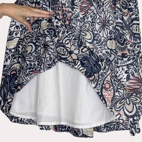 The Loft  Outlet Pleated A Line Skirt Floral Print 16 bv