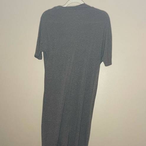 Silence + Noise  charcoal gray midi dress with cowl neck