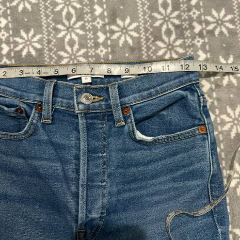 RE/DONE 90s Ultra High-Rise Ankle Crop Skinny Jeans Medium Worn Wash Size 25