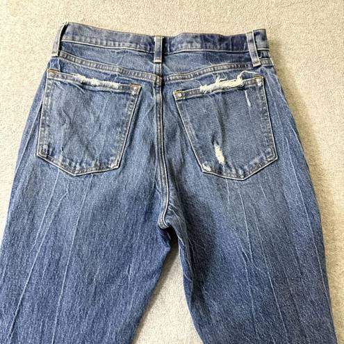 Abercrombie & Fitch Abercrombie Fitch Womens Jeans Size 6 Mom Jean High Rise Distressed Raw Hem