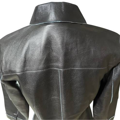 Cache  100% Leather Jacket Lighterweight Lined Sz 4