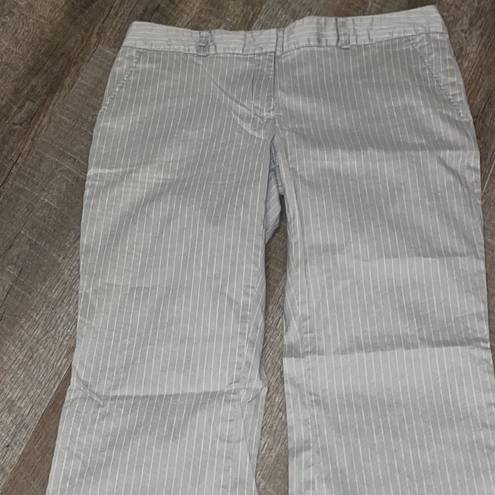 Tommy Hilfiger Lightweight Gray White Vertical Stripe Flare Leg Pants size 8