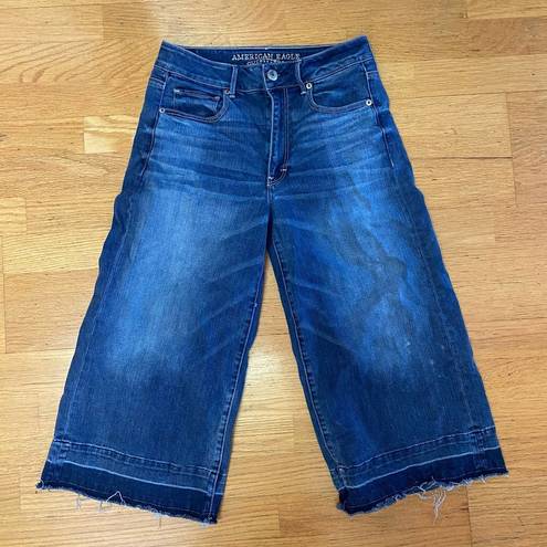 American Eagle  Festival Crop Coastal Cowgirl Western Culotte Jeans 6