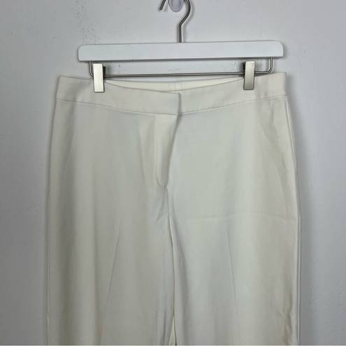 St. John  Off White Wide Leg Dress Pants