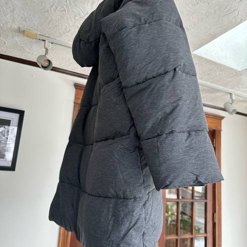 Torrid  Longline Hooded Puffer NWT in space dye gray