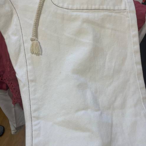 One Teaspoon  Shabbies Boyfriend Jeans in White Beauty Relaxed Fit Size S