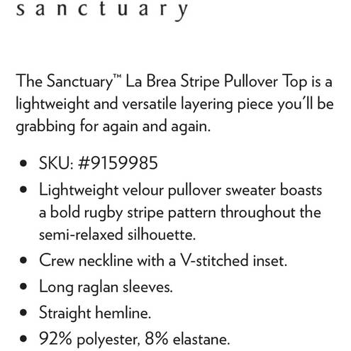 Sanctuary  La Brae Velour Long Sleeve Sweatshirt