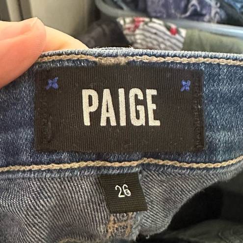 Paige Cindy Bootcut Distressed Jeans Size 26