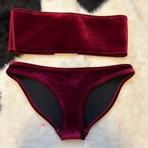 Hoaka Swimwear Hoaka Burgundy Velvet Bikini